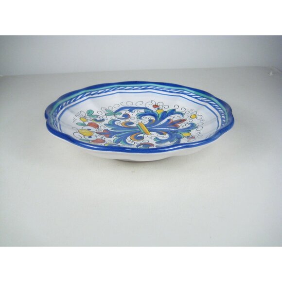 Deruta Hand Painted Italian Ceramic Plate Wall Hanging Floral Italy 7 Inch Decor - Picture 10 of 10